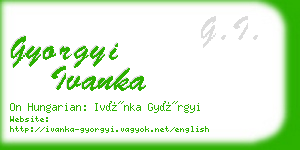 gyorgyi ivanka business card